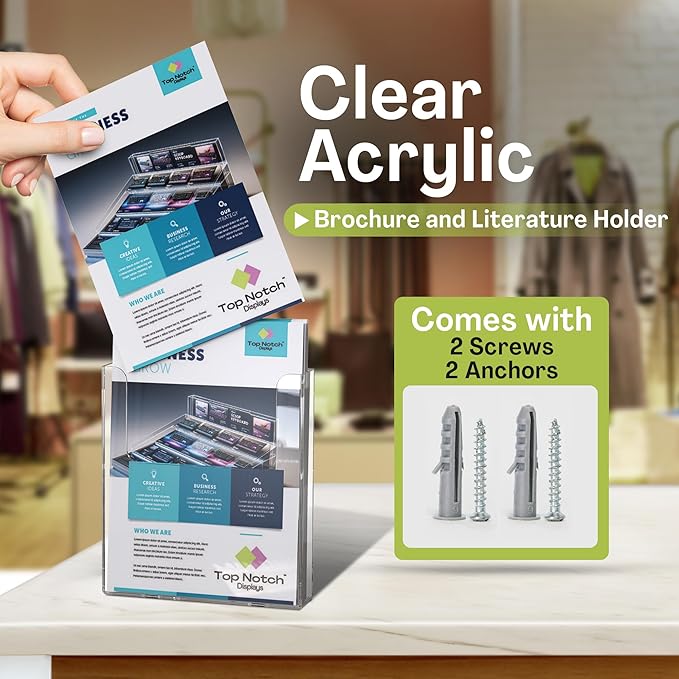 Top Notch Displays Acrylic Brochure Holder - Image 2