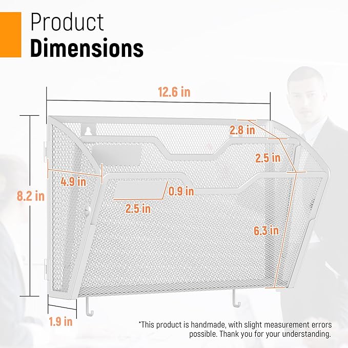Docnest 2 Tier Mesh Wall File Holders - Image 2