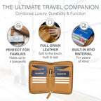 Full Grain Leather Family Passport Holder - Image 2