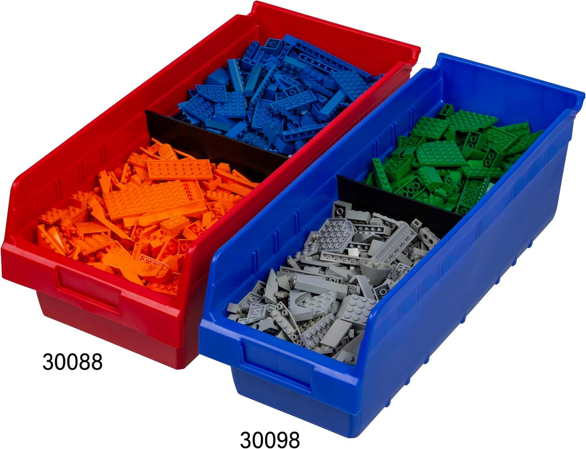 Akro-Mils 30088 Plastic Nesting ShelfMax Storage Bin Box, 18x8x6-Inch, Blue (...