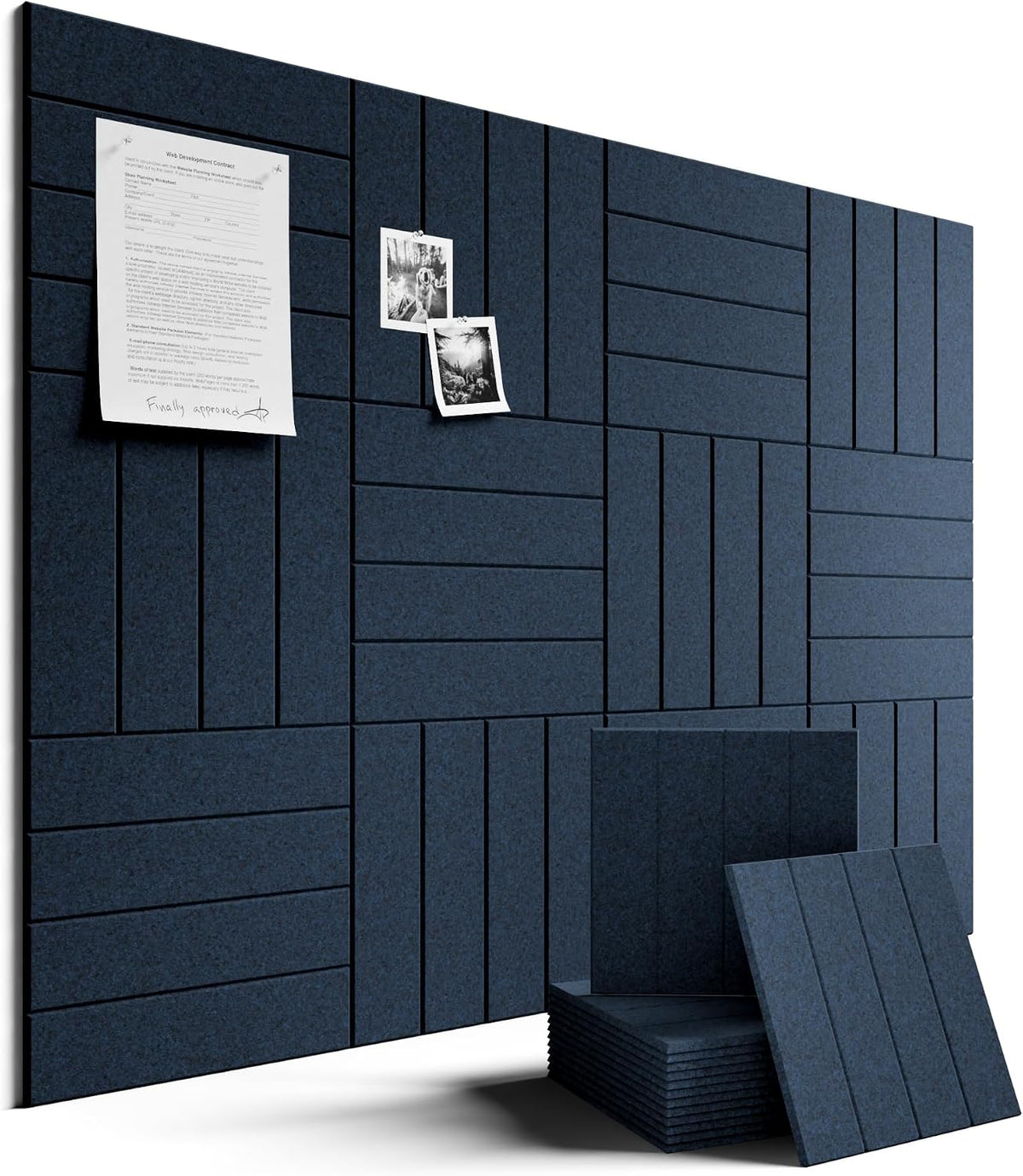 Fluxynara Felt Bulletin Board & Cork Board Alternative 48'' x 36&...