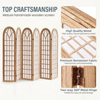 Aletheiawu 6 Panel Room Divider Wall Shoji Screen, Japanese Wood Room Divider - Image 5