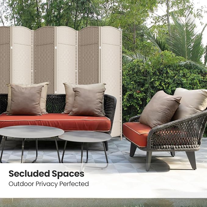 Cocosica 6 Panel Room Divider, 6Ft Folding Privacy Screen, Tall - Image 5