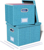 2 Pack File Storage Organizer, Document Organizer, Portable File Box by Oterri