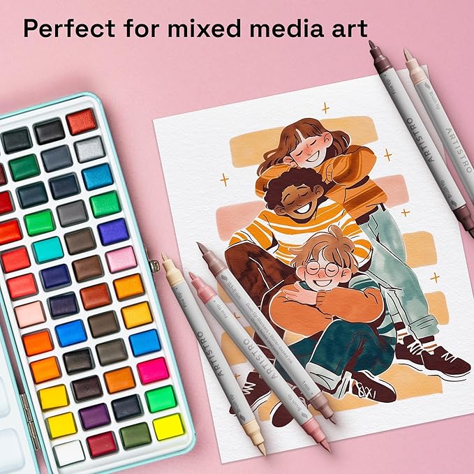 ARTISTRO 24 Skin Tone Acrylic Paint Markers - Image 8