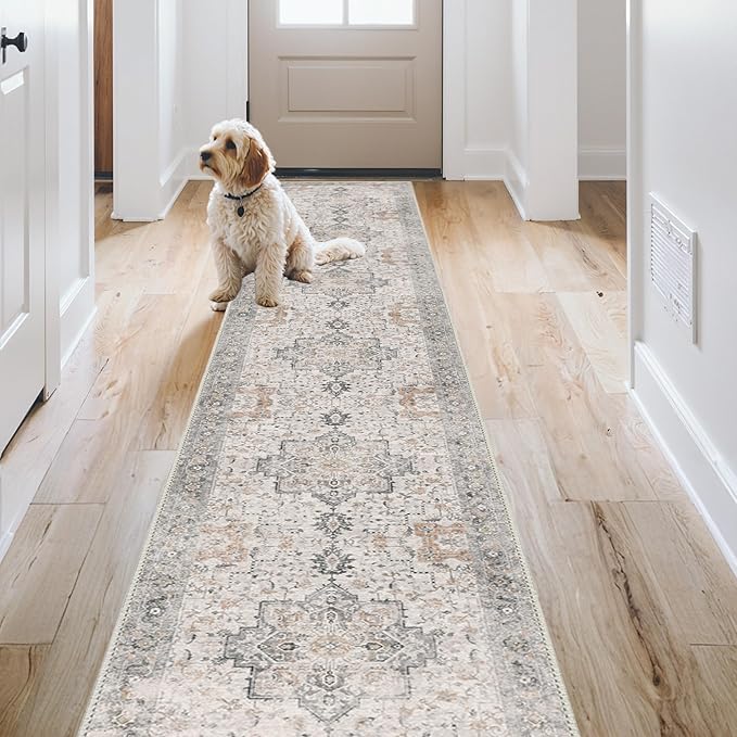 GENIMO 3x12 Runner Rugs for Hallway, Machine Washable Non Slip Vintage Rugs - Image 2