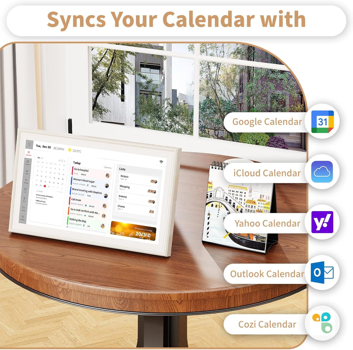 Digital Calendar, Electronic Calendar with 15.6-inch Touch Screen,32GB Smart ...