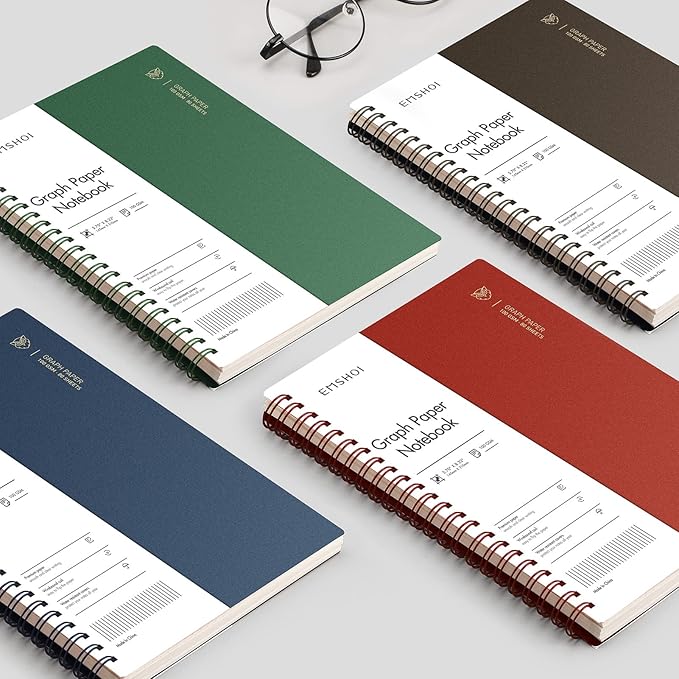 EMSHOI Graph Paper Spiral Notebook 5.7" x 8.22" - Image 7