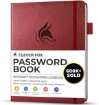 Clever Fox Password Book with alphabetical tabs. Internet Address Organizer by CleverFox
