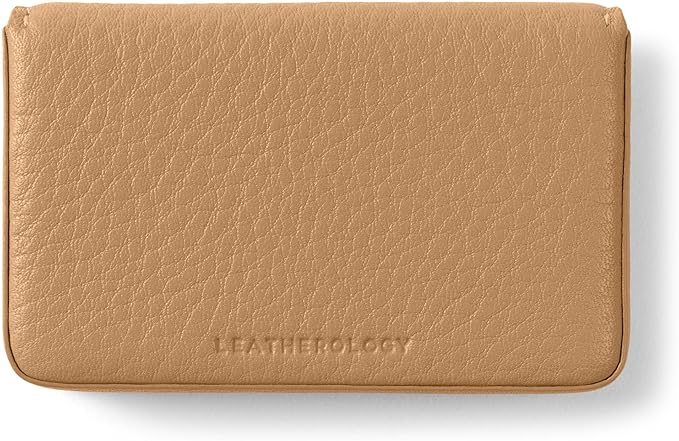 Leatherology Camel Full Grain Leather Business Card Case – Slim Professional - Image 3