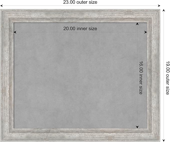 Amanti Art Silver Framed Magnetic Board 19x23 Small Vision Board - Image 3