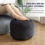 shouren stuffed round ottoman,pouf ottoman foot rest,20 x, package contents