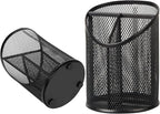 Delifox 2 Pack Pen Holder Mesh Round Pencil Holder Desktop Organizer 3 - Image 3