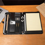 Geslun Vegan Leather Portfolio, Legal Size 8.5 x 14 Pad Holder, Business - Image 6