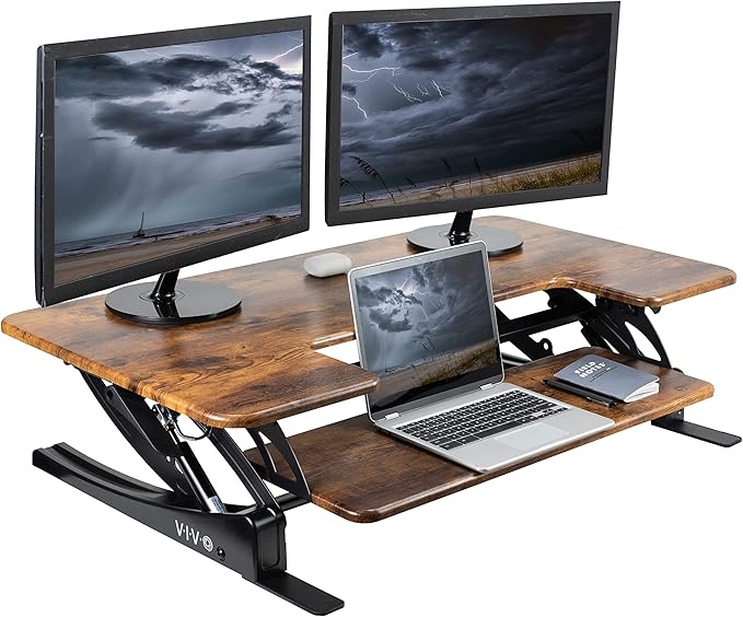 VIVO 42 inch Height Adjustable Stand Up Desk Converter, V Series, Quick Sit to by VIVO