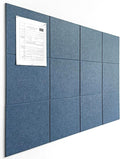 DECORITA Blue Felt Notice Board 47"x35" | Large Cork Bulletin Board Alternative by DesignerManufacturerofInnovativeBulletinBoardSolutionsforHomeOffice