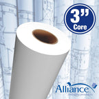Alliance Wide Format Paper 30” x 500’ Rolls Bond Engineering 92 Bright, 20lb - 2 Rolls Per Carton with 3” Core