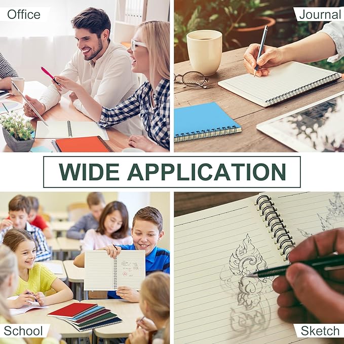 Yahenda Spiral Notebook Bulk A5 College Ruled Journals Notebooks Lined 8.3 x - Image 2