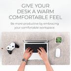 Nordik Large Felt Desk Mat – Stone Oat Beige – 35 x 17 inch – Computer Desk Mat - Image 4