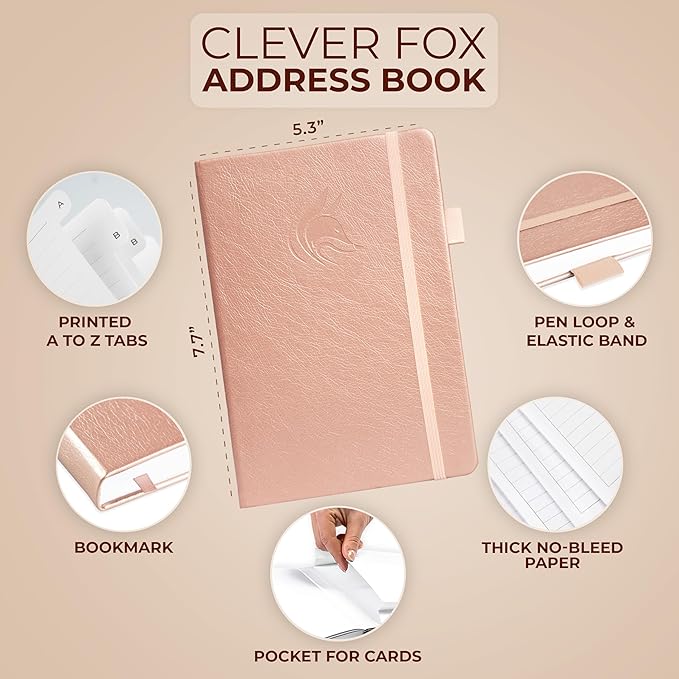 Clever Fox Address Book with alphabetic tabs - Image 2