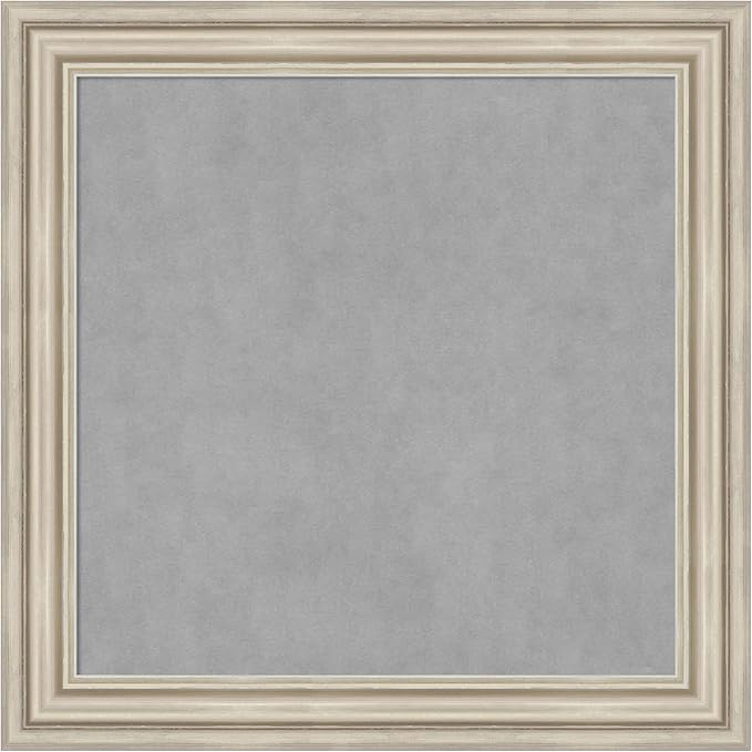 Amanti Art Silver Framed Magnetic Board 30x30 Medium Vision Board by AmantiArt