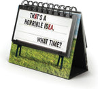 Genuine Fred Daily Marquee Desktop Flipchart, 52 Witty Signs, Fun & Functional Desk Accessories for Home or Office, Funny Gift for Coworkers, Office Gifts