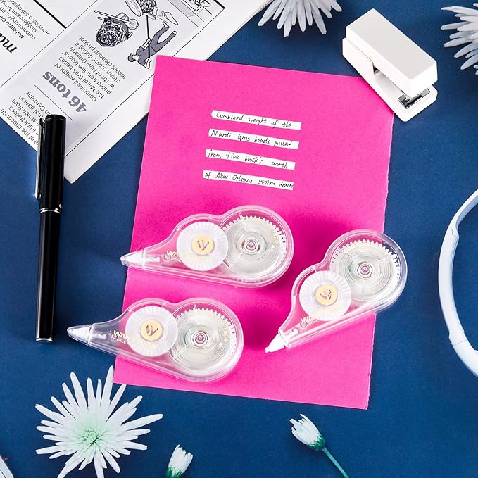 Lewtemi 60 Pcs White Correction Tape Bulk, 39.4 ft Wrong out Tear Resistant - Image 7