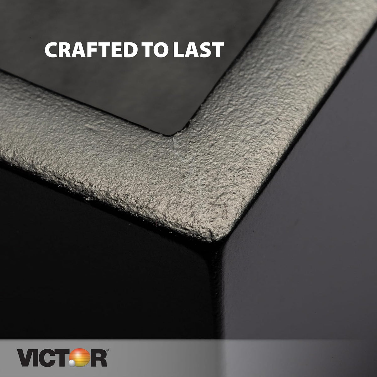 Victor 1142-5 Midnight Black Collection Front Load Letter Tray, Matte Black P...