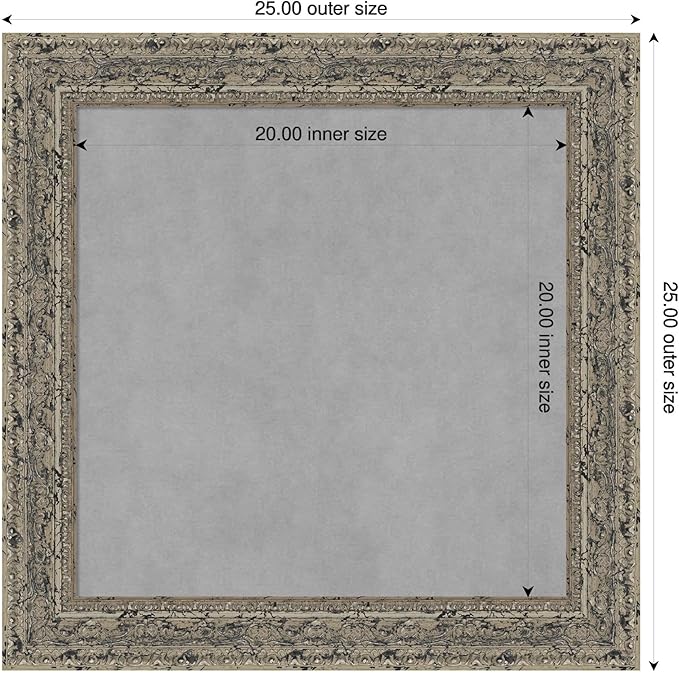 Amanti Art Silver Framed Magnetic Board 25x25 Medium Vision Board - Image 2