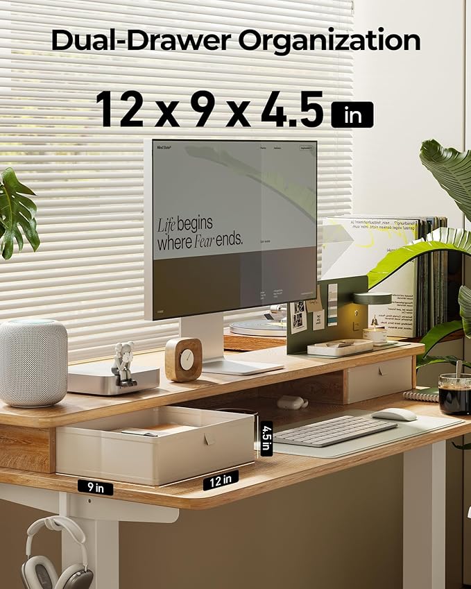 FEZIBO 60 x 24 Inch Height Adjustable Electric Standing Desk - Image 7