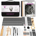 hiforny 70 pcs drawing set sketching kit,sketch pencils, main product view