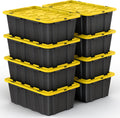 of 12 gallon medium black & yellow storage, main product view