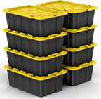 of 12 gallon medium black & yellow storage, main product view