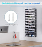 Solinxe 10-Tier Wall File Organizer, Mesh Mail Organizer Wall Mounted Paper - Image 2