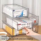 Sgoostood 6 Pack Stackable Organizer Drawers, Transparent Drawer in Home - Image 2