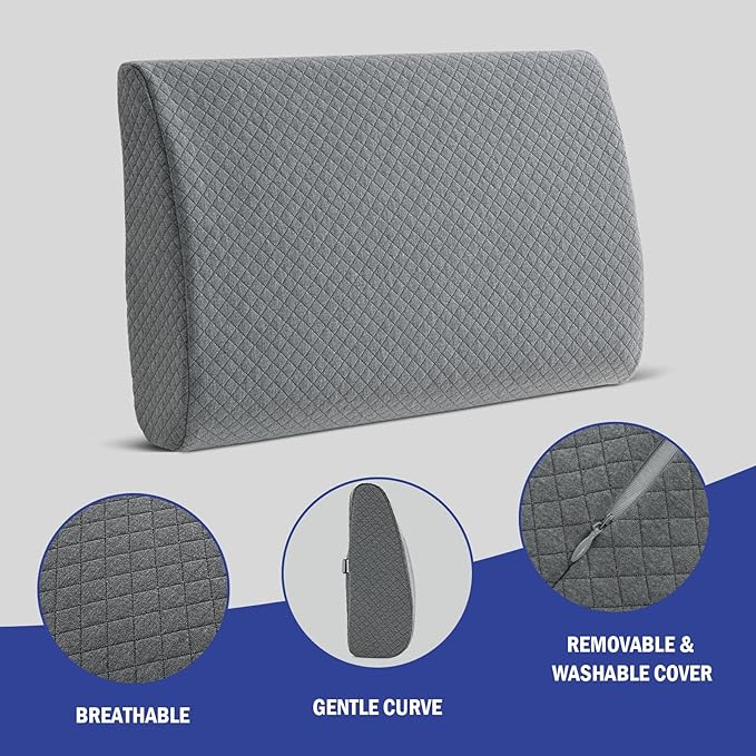 HOMBYS Lumbar Support Pillow for Recliner Chair, Memory Foam Back Support - Image 5