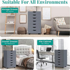 Naomi Home 7-Drawer Grey Dresser - Image 3