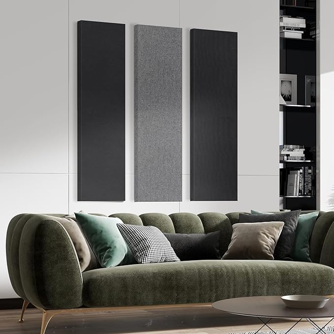2 Pack 2" Thick Acoustic Panels, 47.24" X 11.81" Fiberglass Wall Panel - Image 4