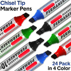 Thenshop 24 Pack Jumbo Permanent Markers Bulk: Large Chisel Tip Permanent - Image 4