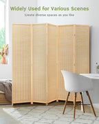 JOSTYLE Room Divider Folding Privacy Screen, 5 Panel Room Dividers 6 ft. Tall - Image 2