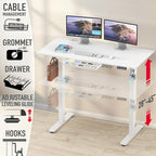 SHW 55 x 28 Inches Electric Height Adjustable Standing Desk - Image 4