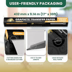 MyArtscape Graphite Transfer Paper Roll – 17" x 30ft Large Tracing Paper – - Image 2