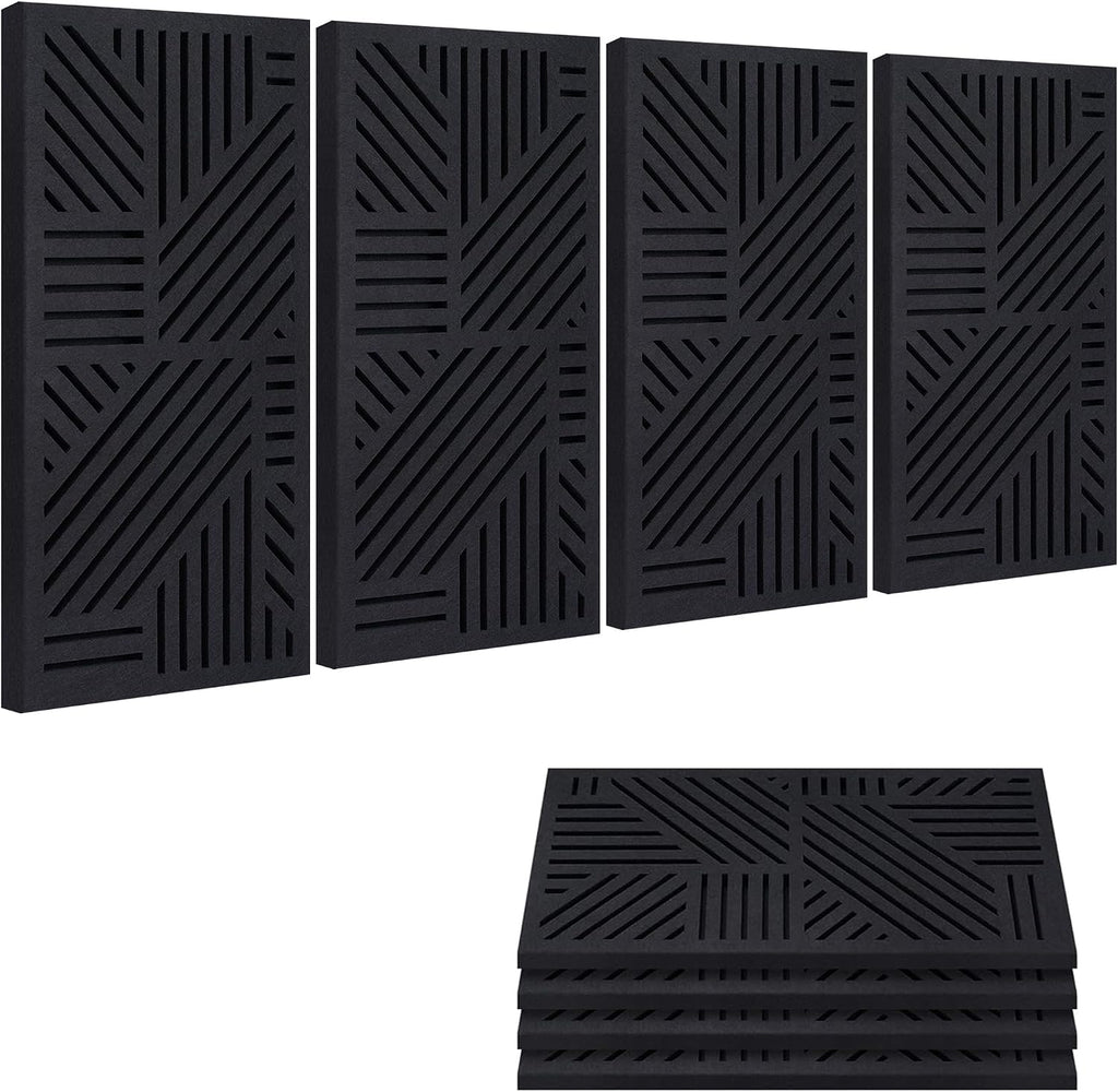 BUBOS 4 PACK Thickened Acoustic Panels, 23.6''x11.8'' Self-Adhesive Sound