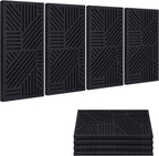 BUBOS 4 PACK Thickened Acoustic Panels, 23.6''x11.8'' Self-Adhesive Sound