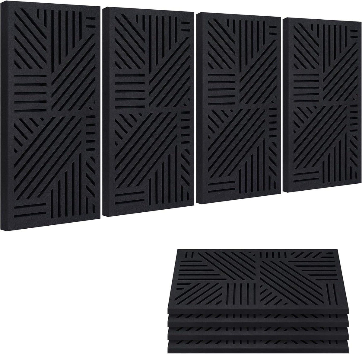 BUBOS 4 PACK Thickened Acoustic Panels, 23.6''x11.8'' Self-Adhesive Sound
