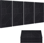 BUBOS 4 PACK Thickened Acoustic Panels, 23.6''x11.8'' Self-Adhesive Sound by BUBOS