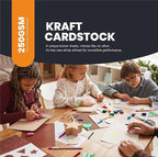 Kraft Cardstock Thick Paper 50 Sheets, 8.5" x 11" Heavyweight 92lb Cover Card - Image 2