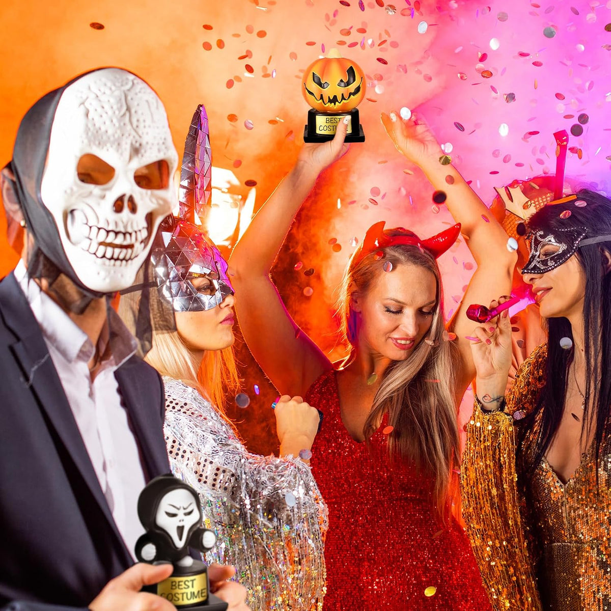 AceOrbit 3 Pack Halloween Trophy Awards 4.3'' Best Costume Contest Tr...