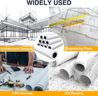 VOISEN Wide Format Paper,4 Rolls Plotter Paper 24 In x 150 Ft, CAD Bond Rolls,20lb,Bond Paper on 2" Core for CAD Printing on Wide Format Ink Jet Printers