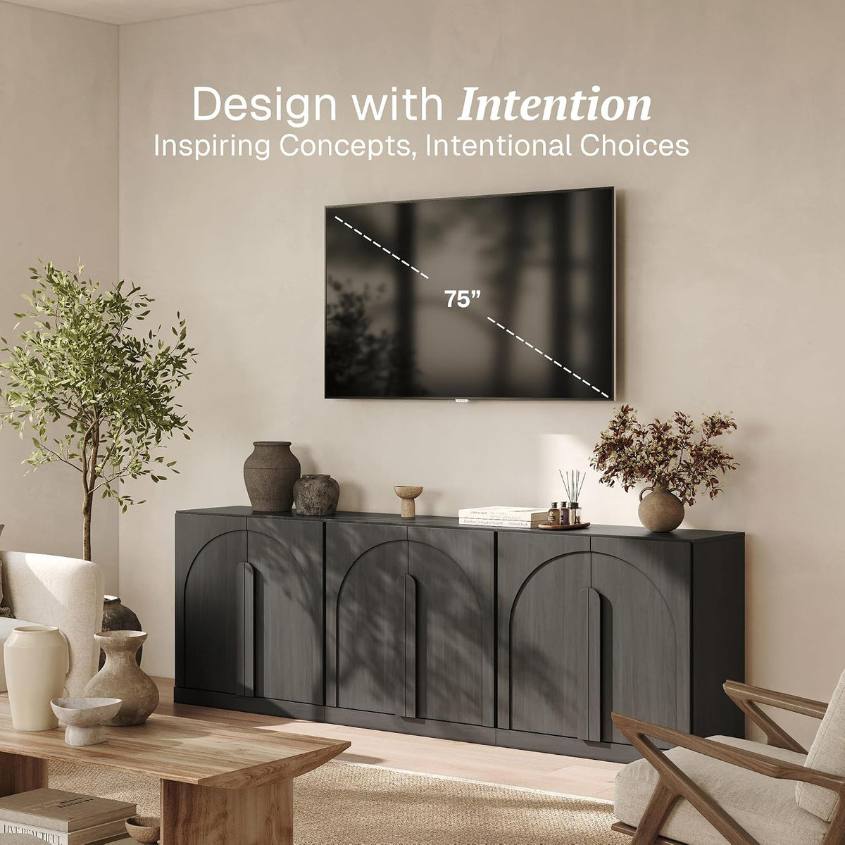 BELLEZE 3-Piece Modular Bookshelf Set, 94" Modern Display Bookcase with ...